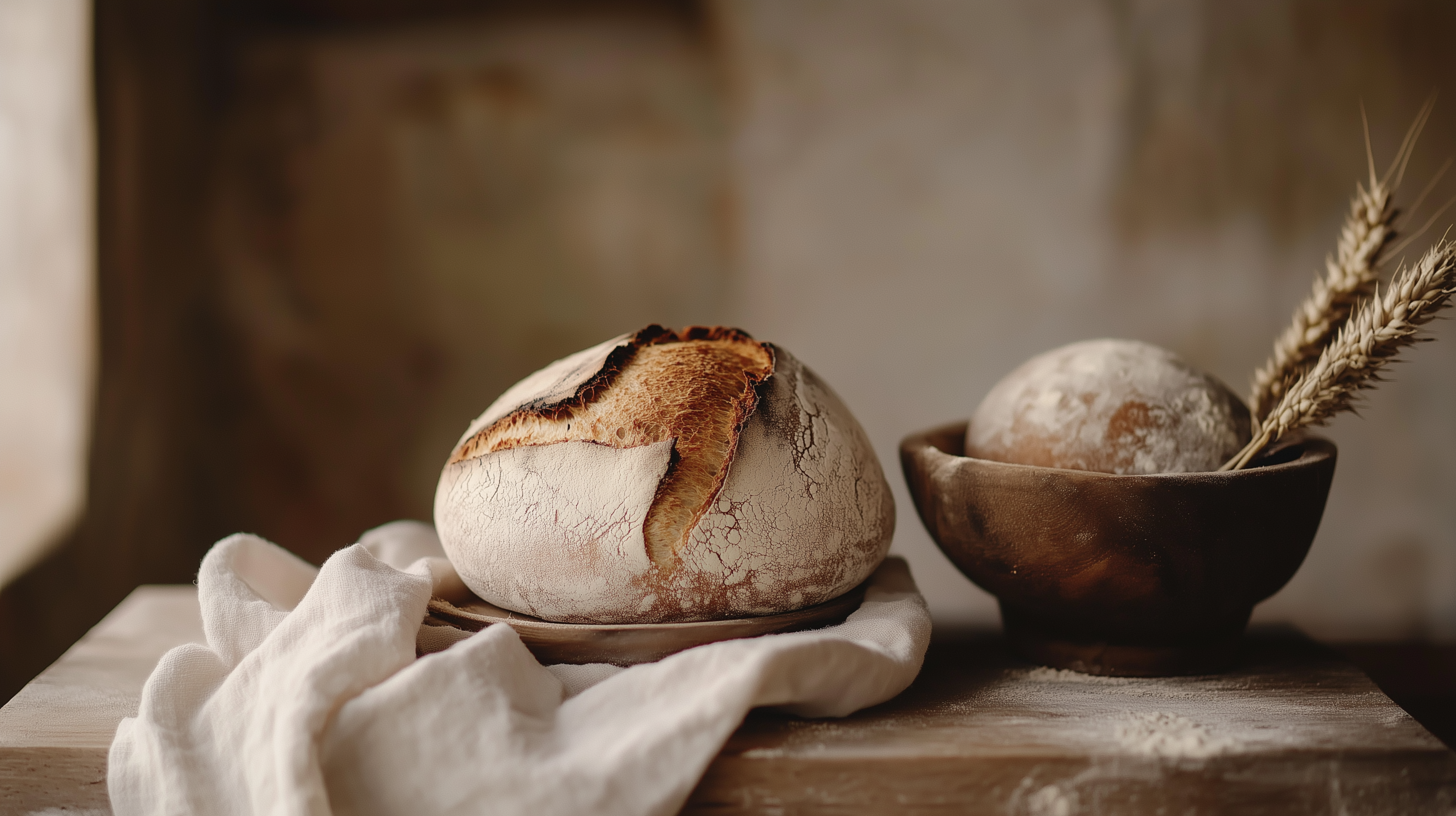Fresh baked sourdough bread